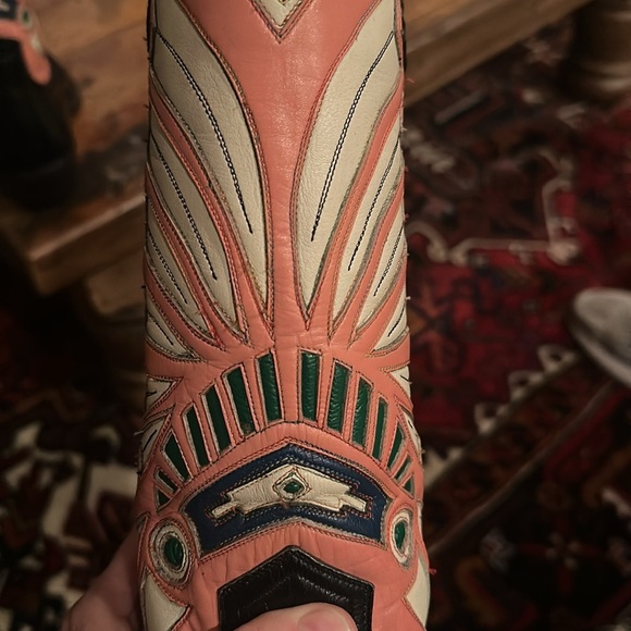 Vintage 80s Rocketbuster Cowboy Western Boots Custom Size 7.5 - Picture 5 of 5